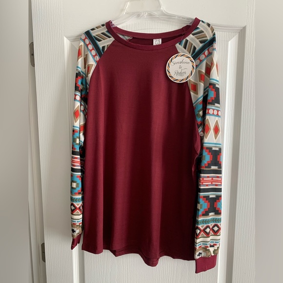 sunshine & rodeos Tops - NEW with tags Southwestern style long sleeved blouse size 3X